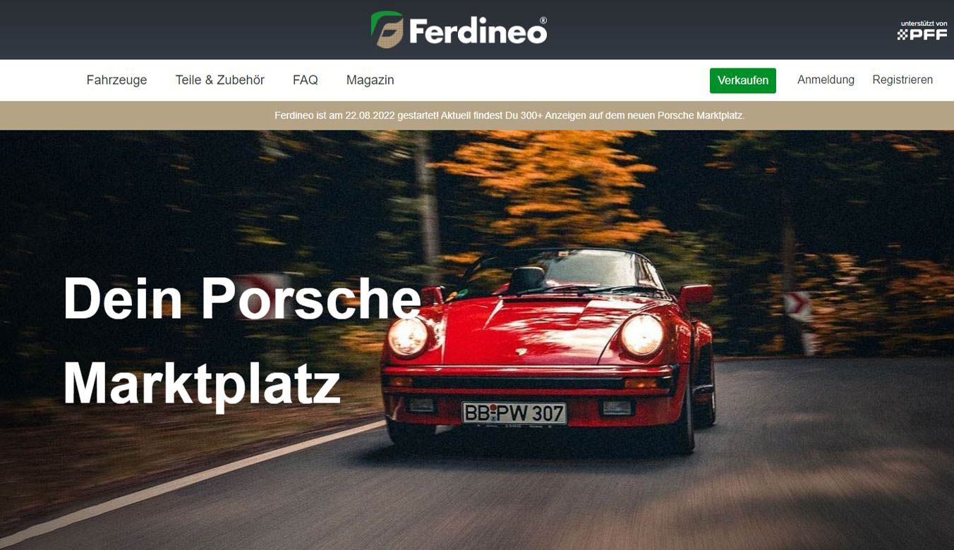 Ferdineo - neuer Porsche Marktplatz